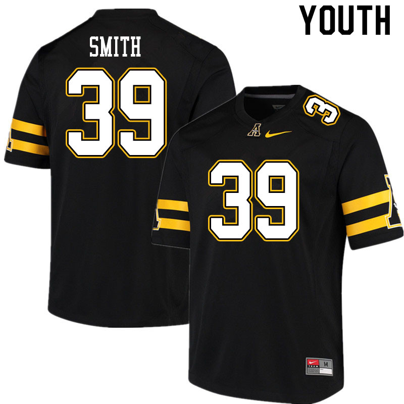 Youth #39 Rodney Smith Appalachian State Mountaineers College Football Jerseys Sale-Black - Click Image to Close